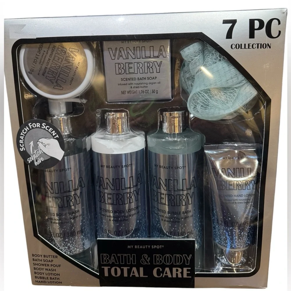 NIB 7 Piece Bath & Body Total Care